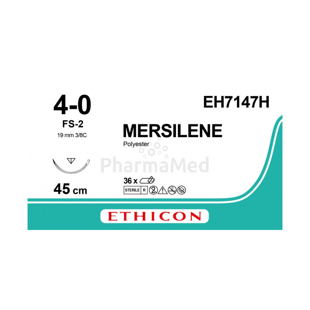MERSILENE 4/0 EH7147H FS-2 45cm Gris - 36fils
