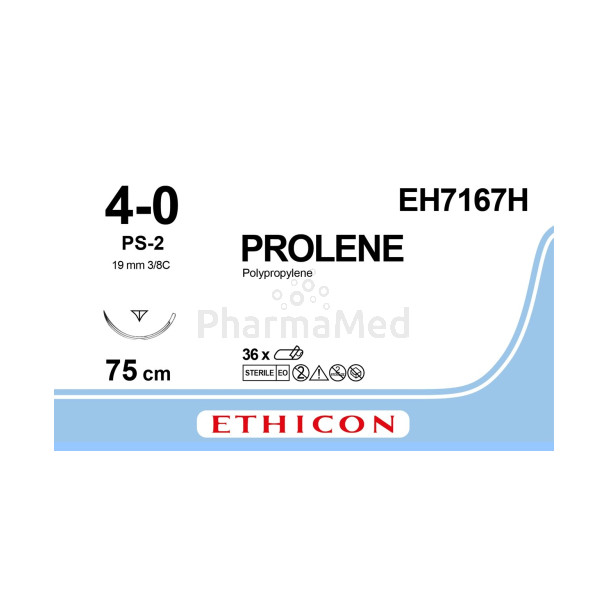 PROLENE USP4/0 EH7167H PS-2 Prime 75cm Bleu - 36fils