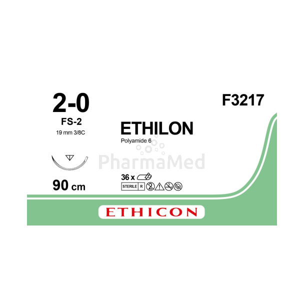 ETHILON 2/0 F3217 FS-2 90cm - 36fils