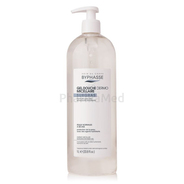 Gel douche BYPHASSE Surgras peaux sèches - 1L