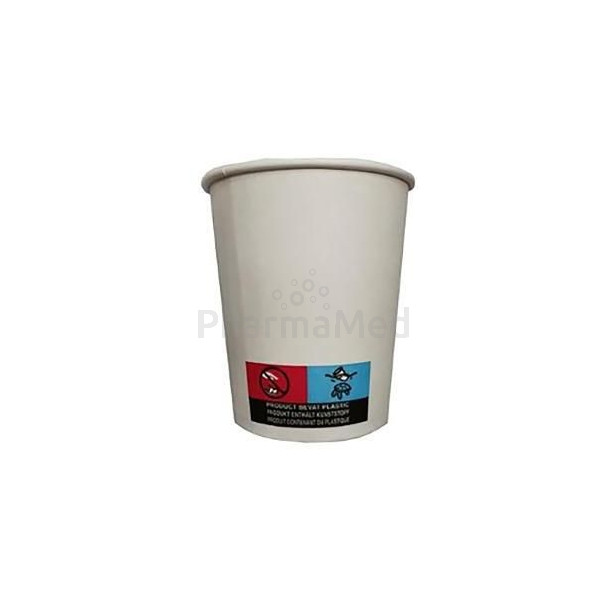 Gobelet carton/pe blanc D.70,3mm et H:90mm 180/210ml - 25x100pcs