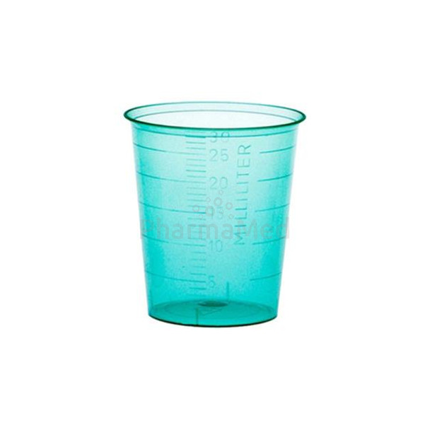 Medicatiecup 30ml hoog/smal - Groen - 60x80st