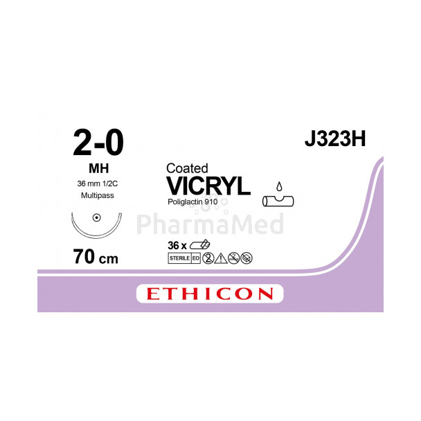 VICRYL 2/0 Coated J323H MH 70cm - 36draden