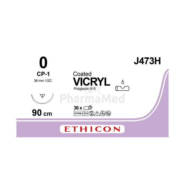VICRYL 0 Coated J473H CP-1 90cm - 36fils