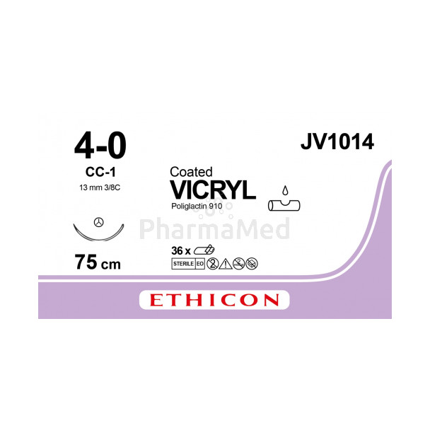 VICRYL 4/0 Coated JV1014 CC-1 75cm - 36fils