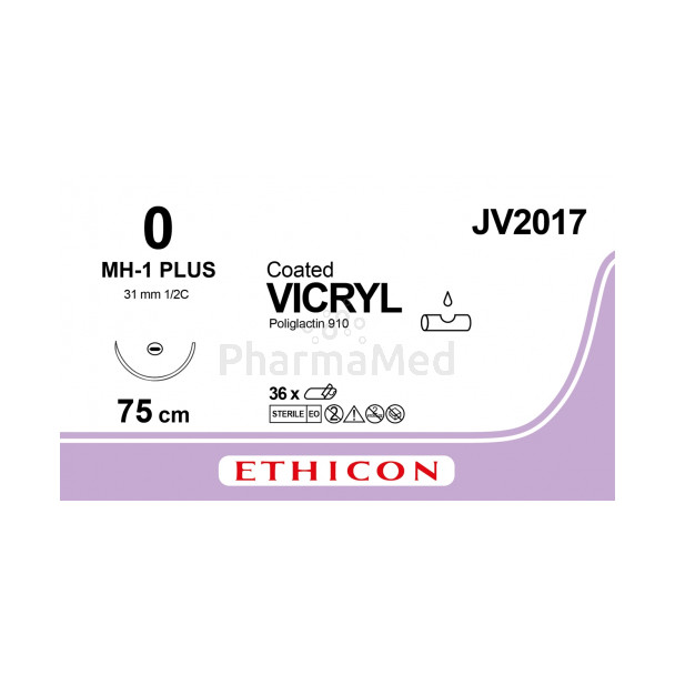 VICRYL 0 Coated JV2017 MH-1 Plus 75cm - 36fils
