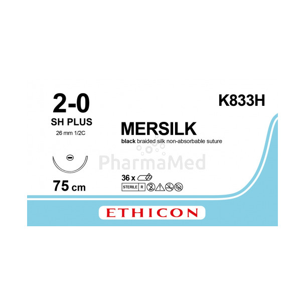 MERSILK 2/0 K833H SH Plus 75cm - 36fils
