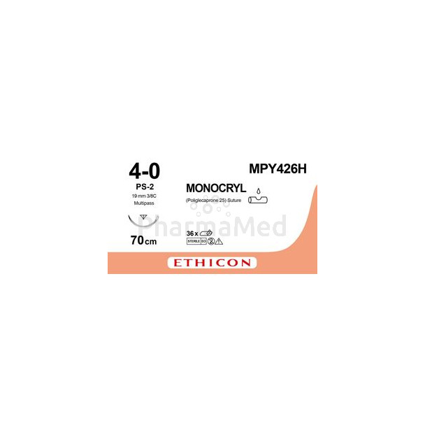 MONOCRYL USP4/0MPY426H PS-2 70cm - 36draden