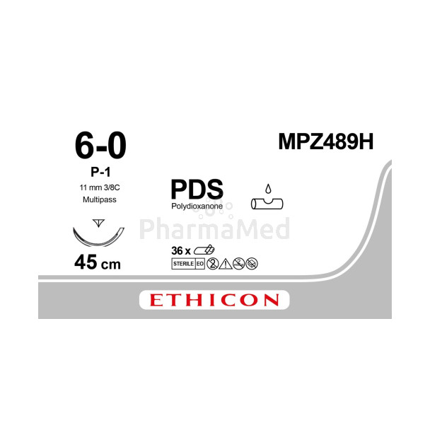PDS 6/0 MPZ489H P-1 45cm - 36fils