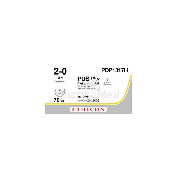 ETICON PDS+ II 2/0 PDP1317H SH 70cm - 36draden