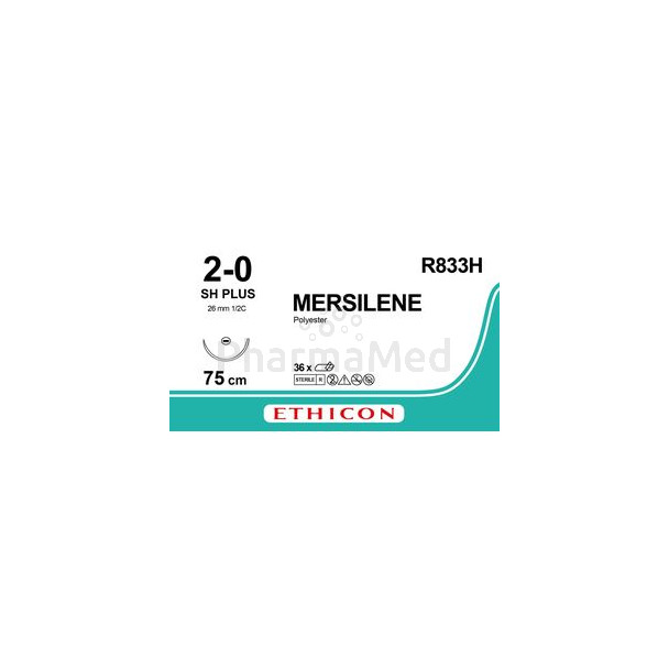 MERSILENE 2/0 R833H Vert 1xSH PLUS 75cm - 36fils
