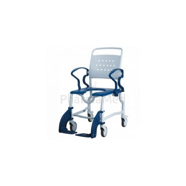 Chaise de douche à roulettes REBOTEC BONN - gris-bleu
