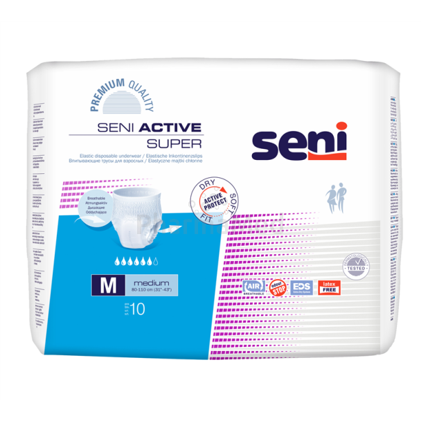 SENI ACTIVE Super Pants Medium - 10pc