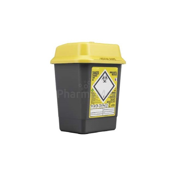 Collecteur d'aiguilles 5L SharpSafe couvercle avec clapet - 1pc