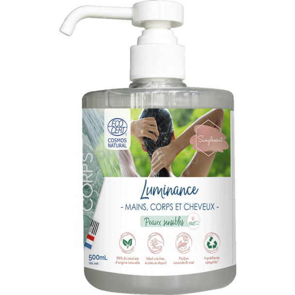 LUMINANCE savon corps et cheveux peaux sensibles > 2mois - 500ml