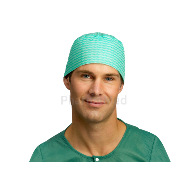 Calot imprimé - forme ajustée - vert - 150pc