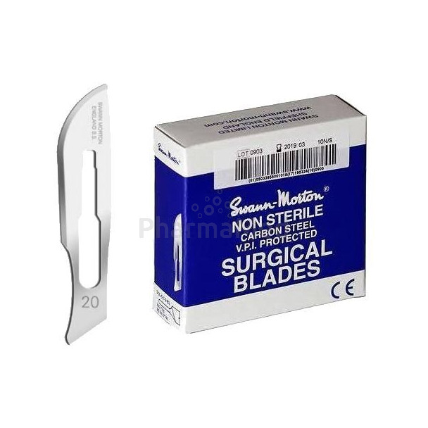 Lames bistouri Non stérile S&M - N°20 - 100pc