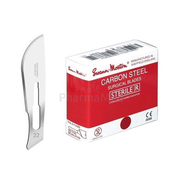 Lames bistouri Stérile S&M - N°22 - 100pc