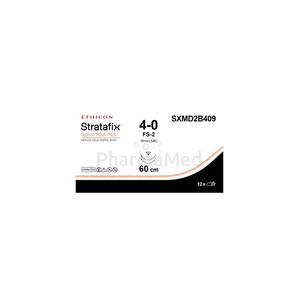 STRATAFIX 4/0 SXMD2B409 60cm 2xFS-2 - 12fils