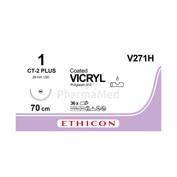 VICRYL 1 Coated V271H CT-2 Plus 70cm - 36fils