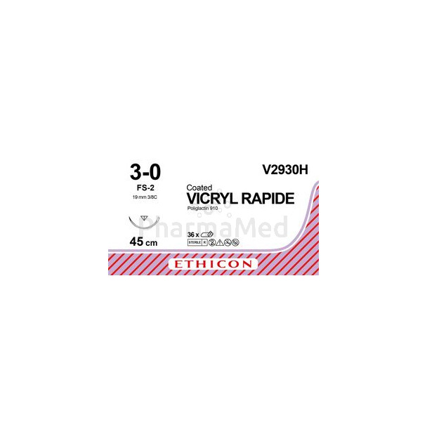 VICRYL RAPID 3/0 FS-2 19mm Und 45cm - 36fils