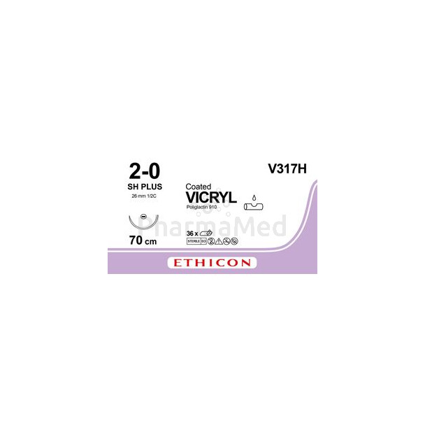 VICRYL 2/0 V317H SH 70cm - 36fils