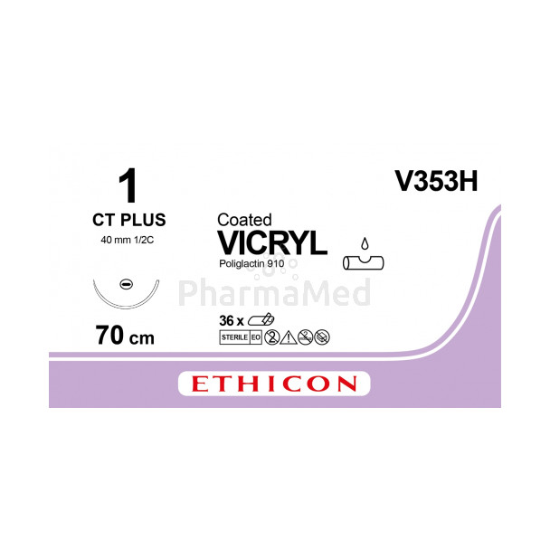 VICRYL 1 Coated V353H CT Plus 70cm - 36fils