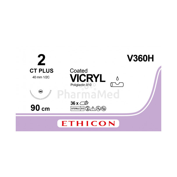 VICRYL 2 Coated V360H CT Plus 90cm - 36fils