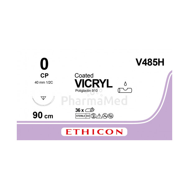 VICRYL 0 Coated V485H CP 90cm - 36draden