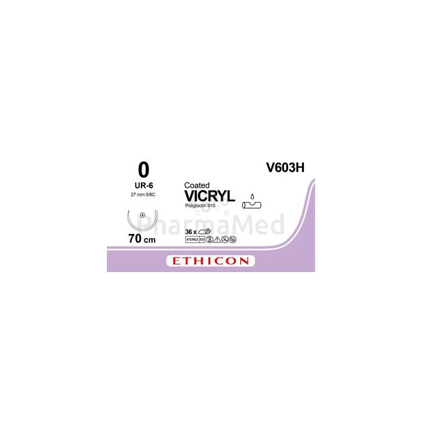 VICRYL 0 V603H UR-6 70cm - 36fils