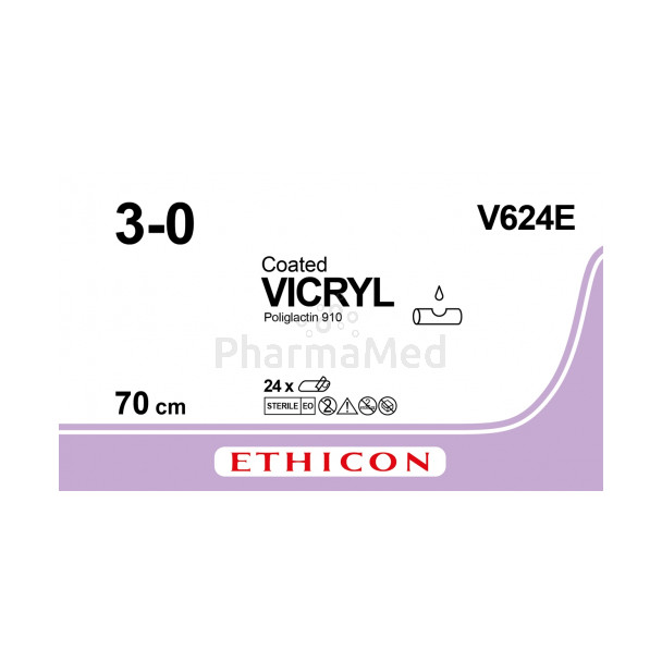 VICRYL 3/0 Coated V624E 70cm - 24draden