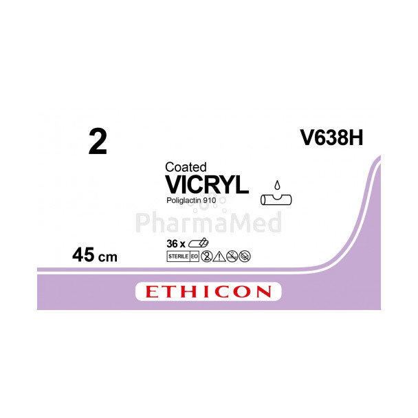 VICRYL 2 Coated V638H 45cm - 36fils