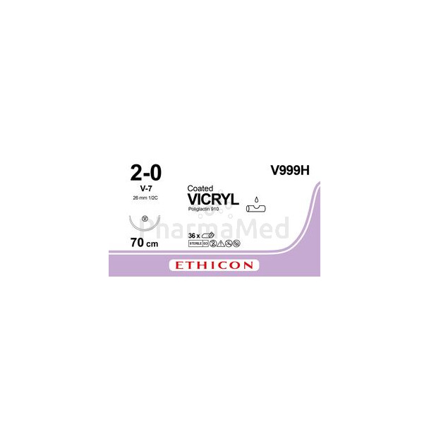 VICRYL 2/0 V999H V-7 70cm - 36fils