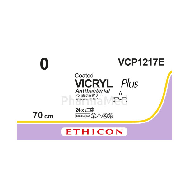 VICRYL PLUS 0 VCP1217E 70cm - 24draden