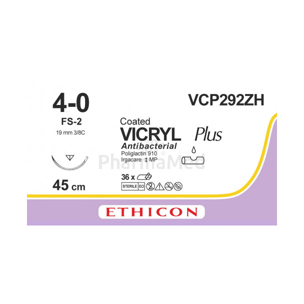 VICRYL PLUS 4/0 VCP292ZH FS-2 45cm - 36fils