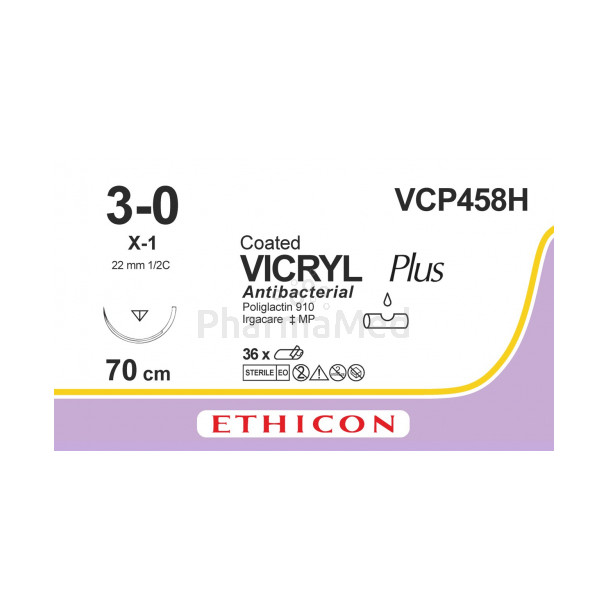 VICRYL PLUS 3/0 VCP458H M2 70cm - 36fils