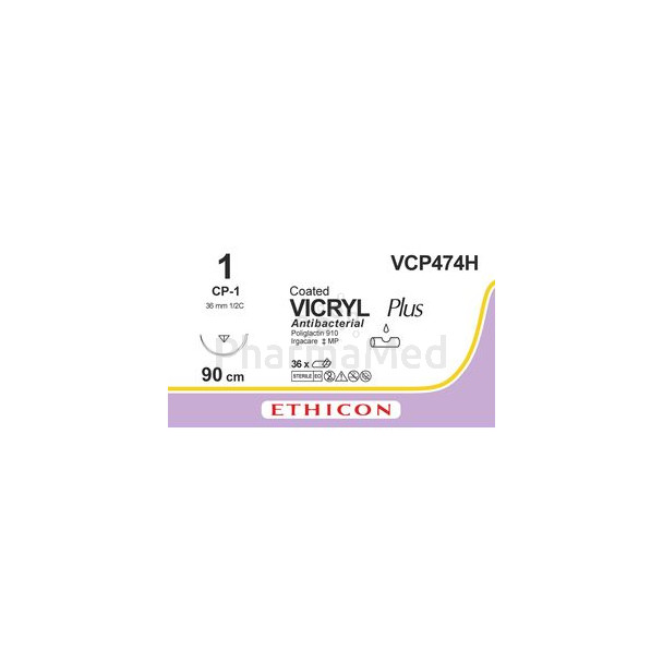 VICRYL PLUS 1 VCP474H CP-1 90cm Violet - 36fils