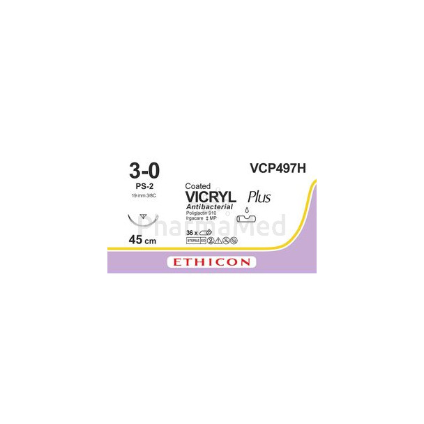 VICRYL+ USP3/0 VCP497H PS-2 19mm 45cm - 36fils