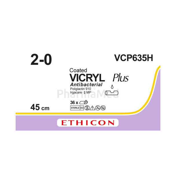 VICRYL PLUS 2/0 VCP635H 45cm - 36draden