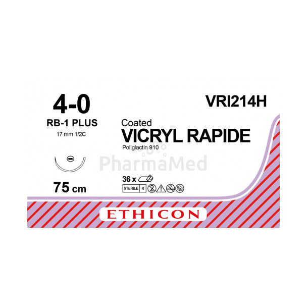 VICRYL RAPID 4/0 VRI214H RB-1 75cm - 36draden