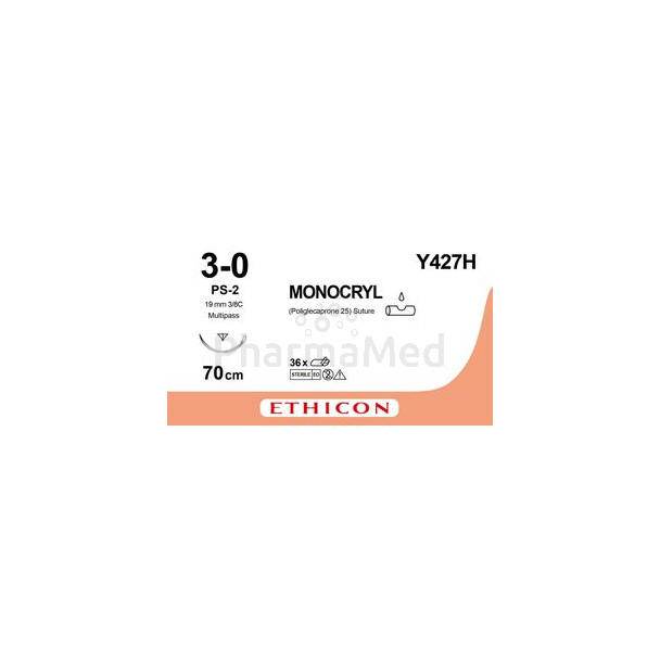 MONOCRYL USP3/0 Und Y427H PS-2 70cm - 36fils