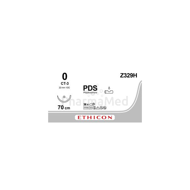 ETICON PDS II 0 CT-3 22mm 1/2 Z329H 70cm - 36fils