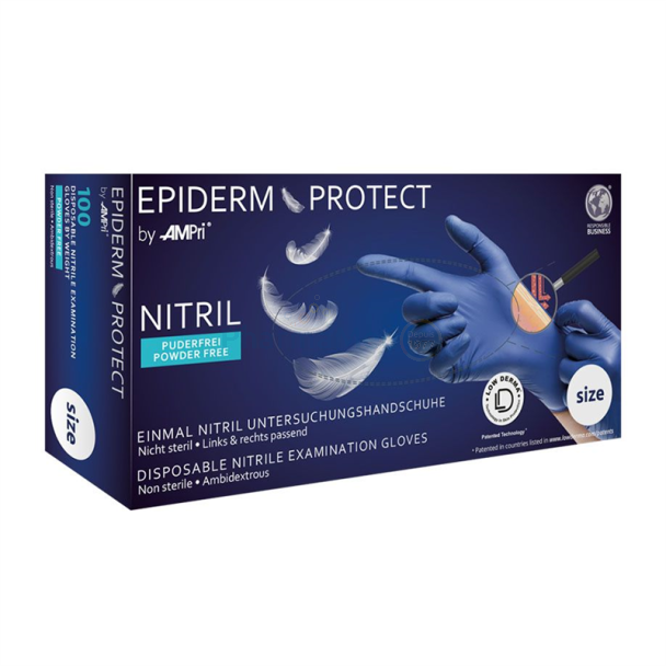 Gant nitrile sans accélérateurs EPIDERM PROTECT Xlarge- 100pc