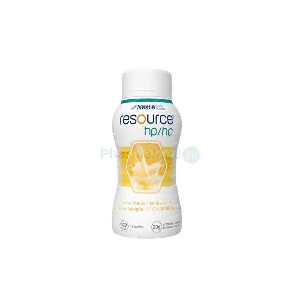 Nestlé RESOURCE HP/HC - Boisson hyperprotéinée - Vanille - 4x200ml