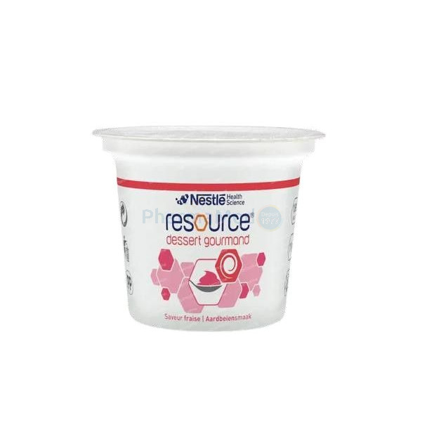 Nestlé Dessert gourmand - Crème hyperprotéinée fraise - 4x125gr