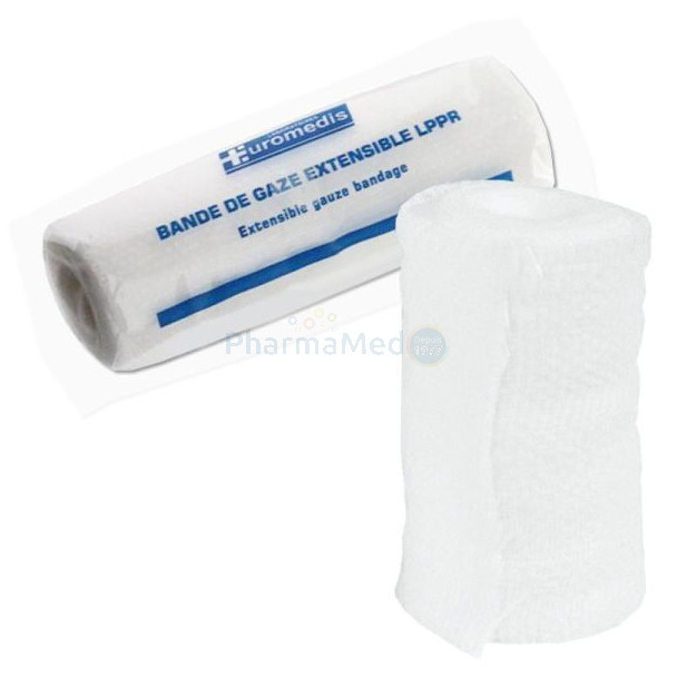 Bande de gaze élastique EUROMEDIS - 10cm x 4m - 30 pc