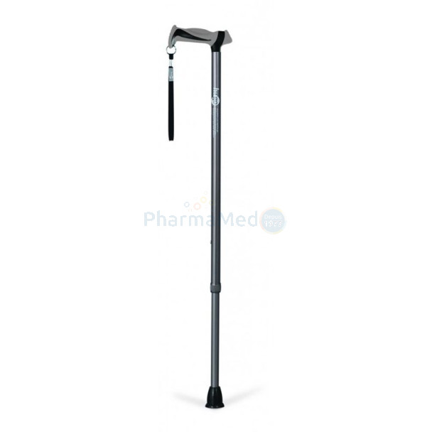 Canne à poignée derby réglable 71-99cm grise