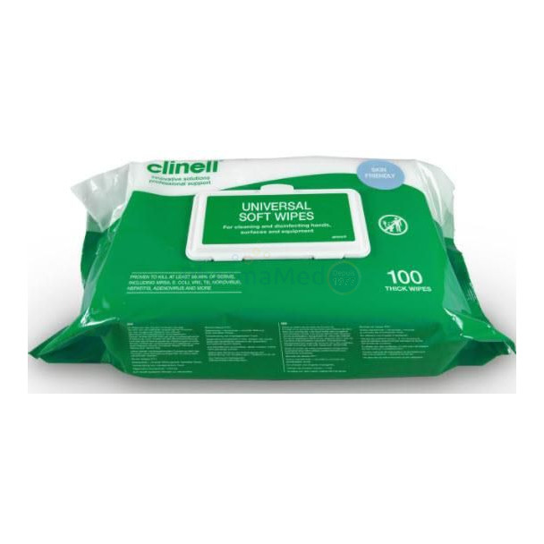 Carton de 6x100 lingettes clinell
