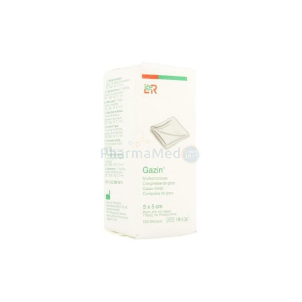 Compresses de gaze non stériles L&R - 5x5 - 100pc