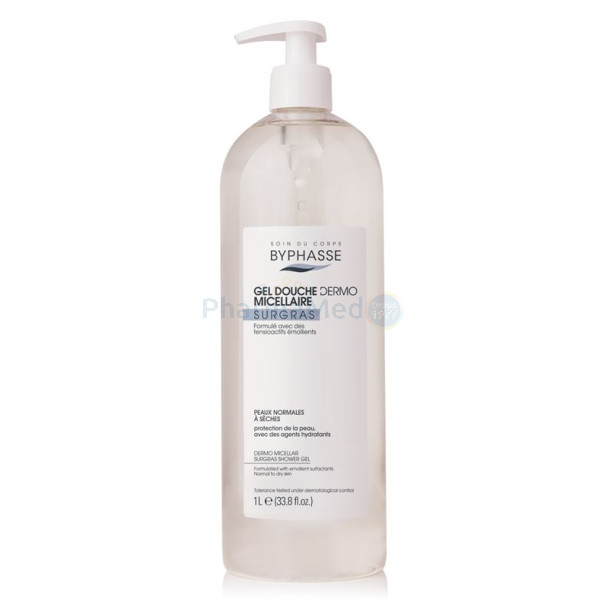 Gel douche BYPHASSE surgras peaux sèches (1L)